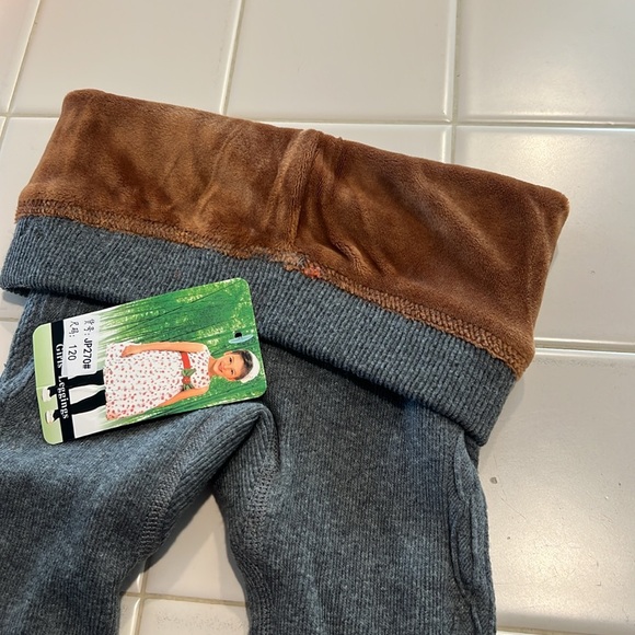 NWT girls stretch velvet fleece lined leggings Sz 6/7 - Picture 8 of 8